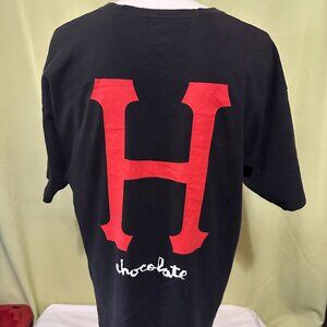 Huf Chocolate Skateboards Men's Black T Shirt Size Large